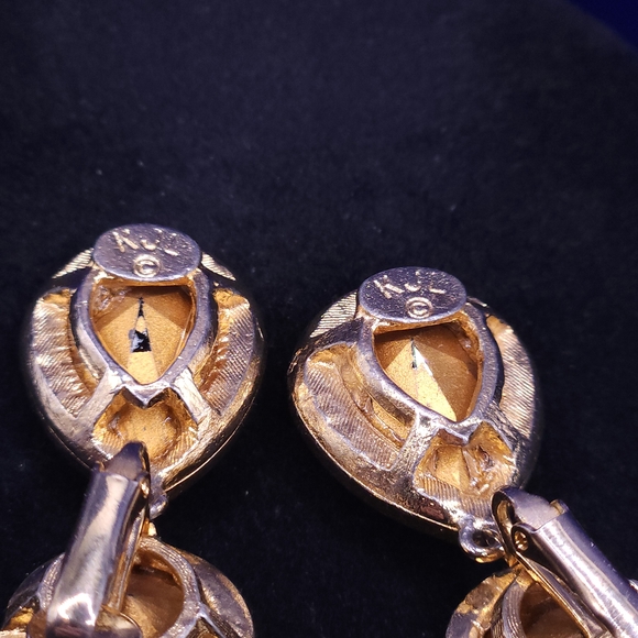 Kenneth Jay Lane Gold and Silver Crystal Earrings - Picture 11 of 14